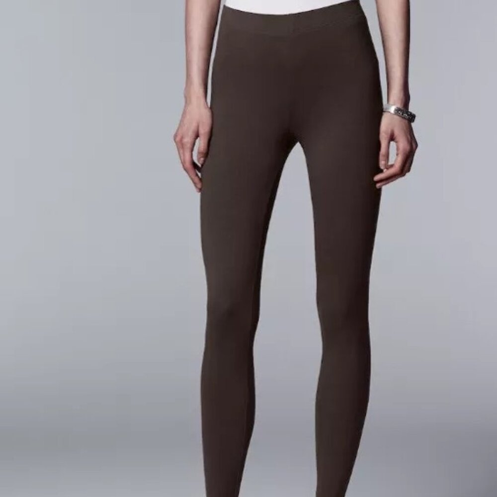 Brown Vera Wang Cotton Leggings